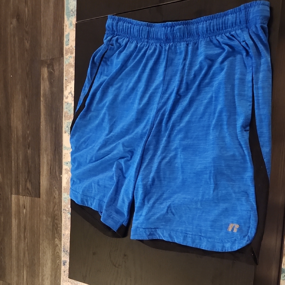 Men's Blue Athletic Performance Shorts, Size Medium